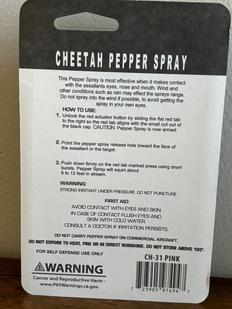 1 1/2 KEY CHAIN PEPPER SPRAY WITH POUCH