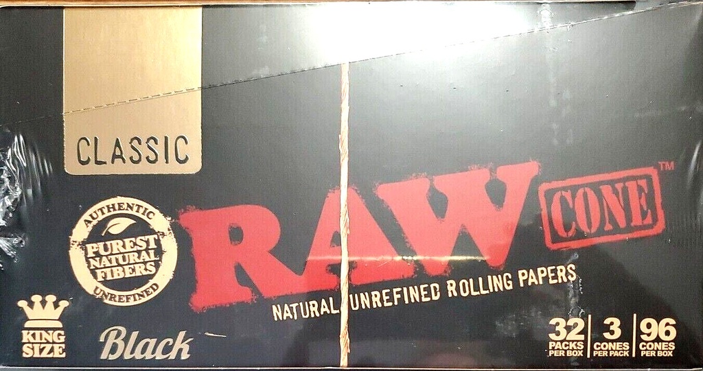 RAW CONE BLACK KING SIZE 3/pack 