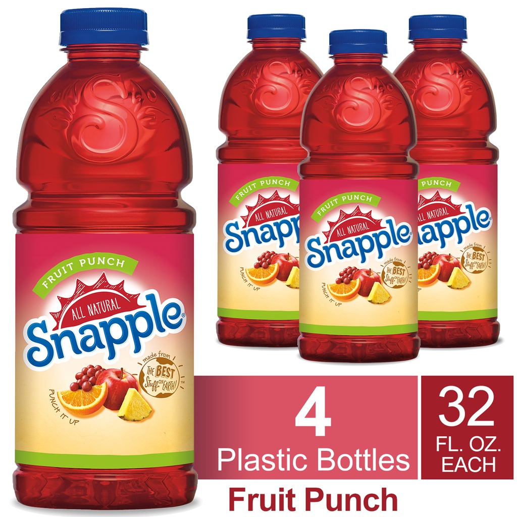 SNAPPLE FRUIT PUNCH DRINK JUICE 32oz 12pk 