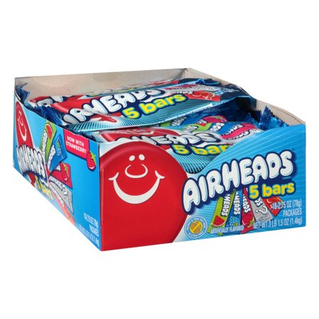 AIRHEADS CANDY 5 BARS 2.75oz 18ct