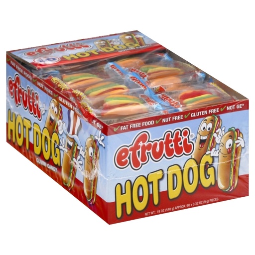 E.FRUTTI HOT DOG GUMMY 0.32oz/60ct 